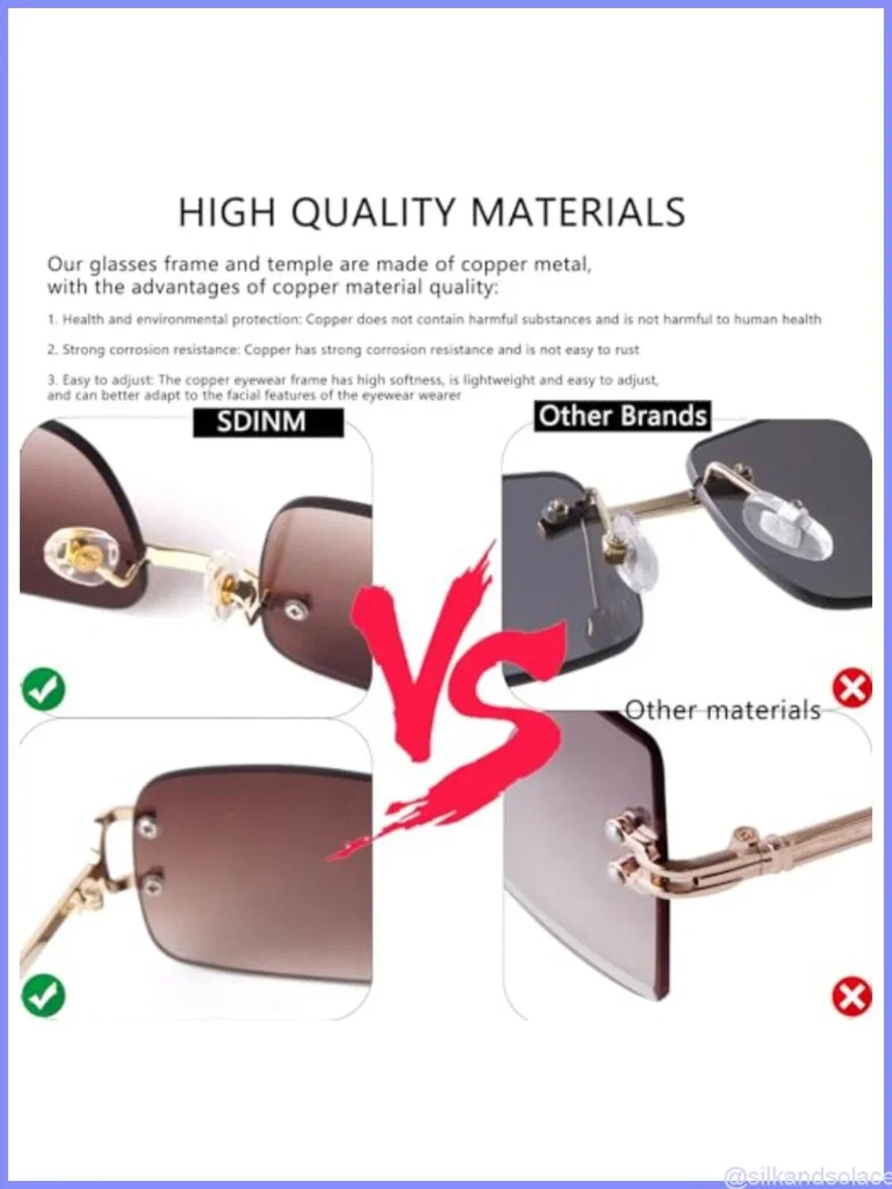 Rimless Rectangle Sunglasses Ultralight UV400 Shield Y2K Unisex Eyewear